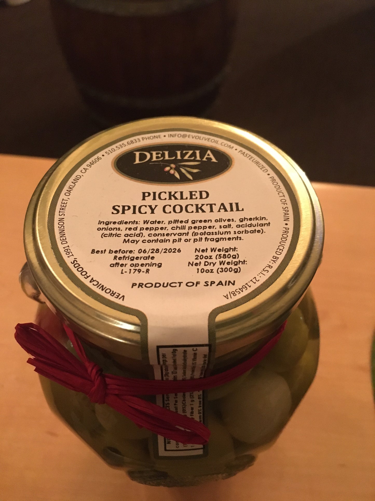 Pickled Spicy Cocktail Olives
