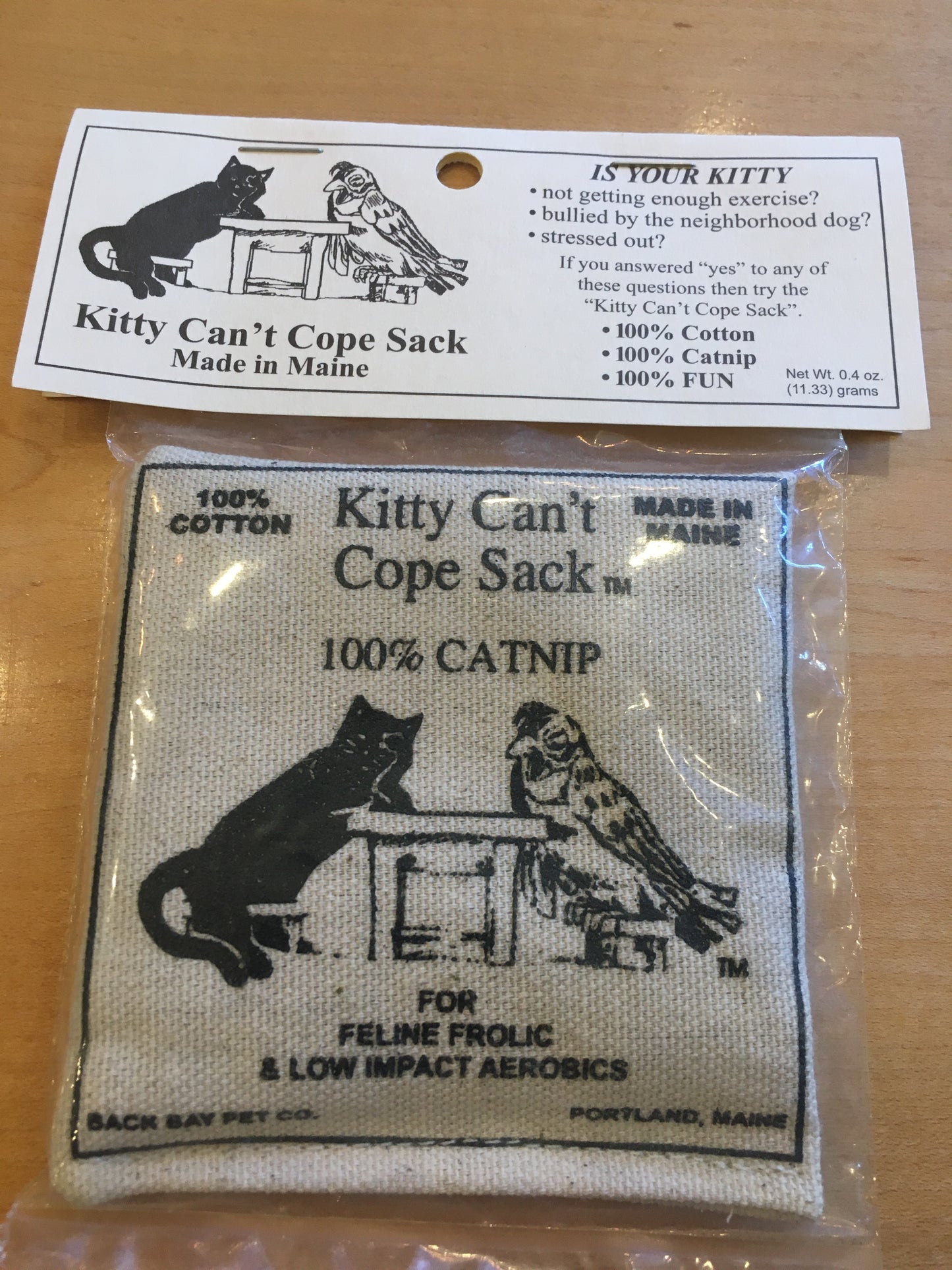 Kitty Can't Cope Sack-(Catnip Toy)